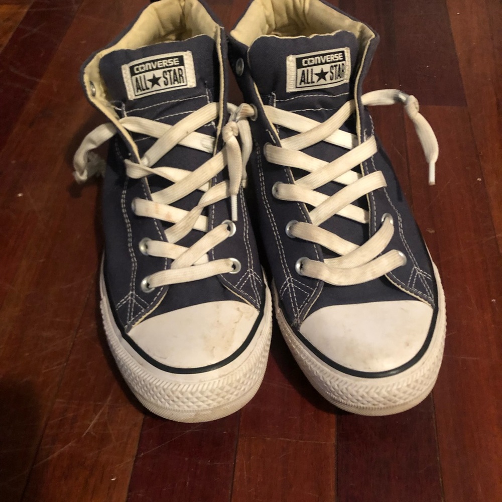 Converse Navy High-Tops - Picture 3 of 7